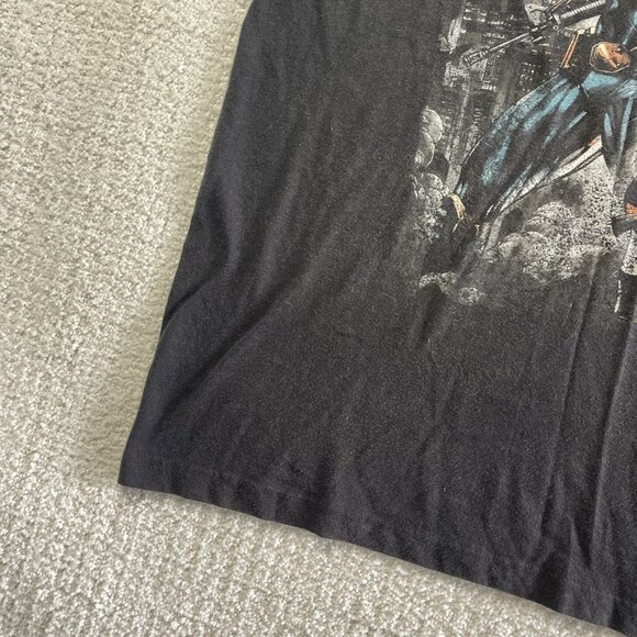 Y2K Justice League Deathstroke Harley Quinn Shirt Adult Medium Black Faded Tee - Picture 5 of 16